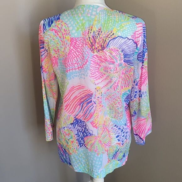 Lilly Pulitzer Amelia Island “Roar of the Seas” Tunic Top! - Picture 6 of 10